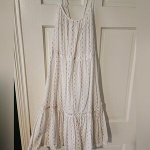 Madewell white multicolor swim cover-up dress size XS